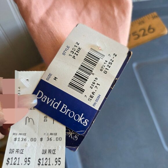 David Brooks Womens Medium Jacket 100% Linen Shell Full Zip Pink Deadstock USA - Picture 5 of 9